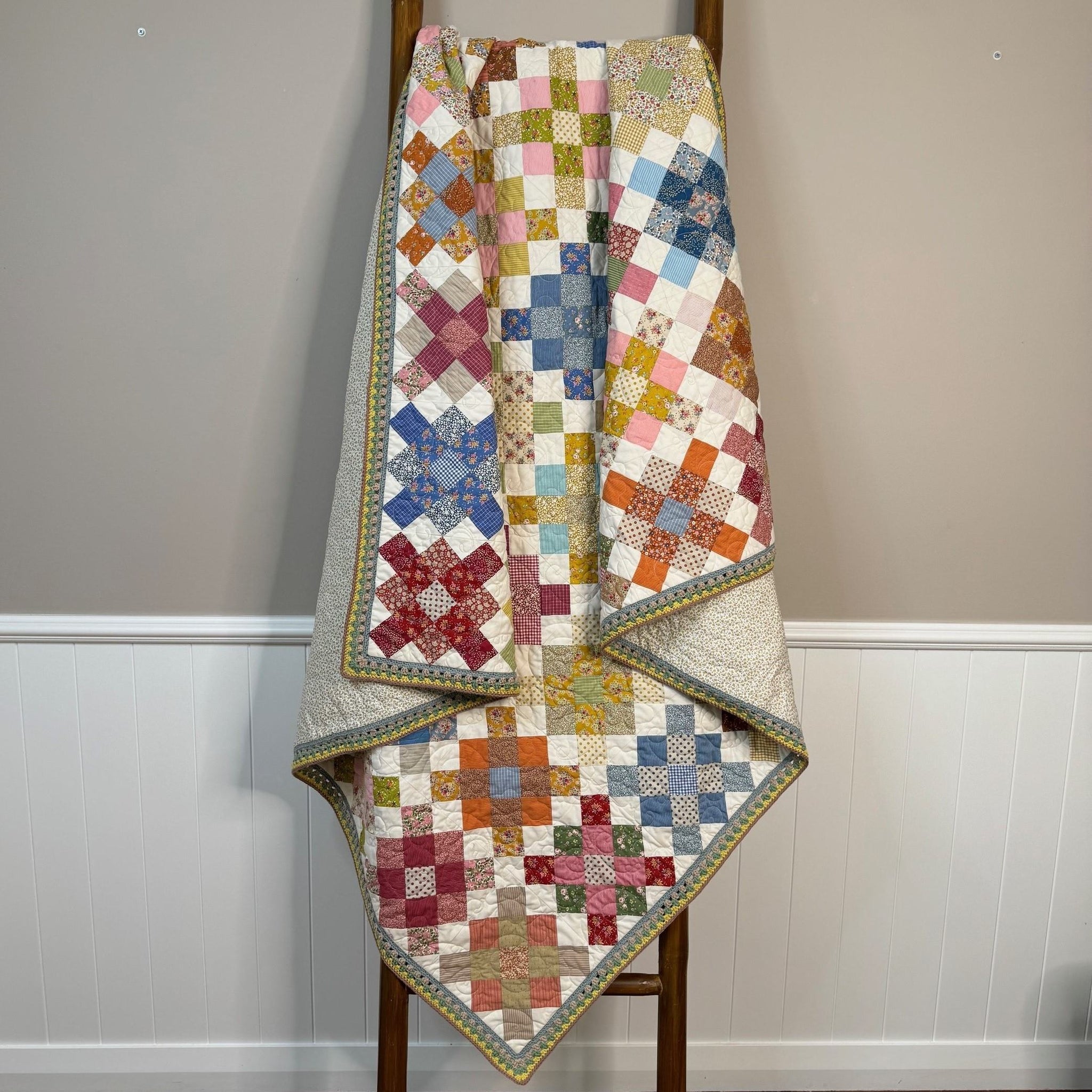 Granny's Memories Pre-Cut Quilt Kit with Yarn