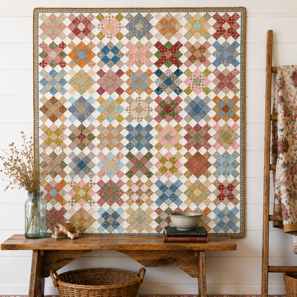 Granny's Memories Pre-Cut Quilt Kit with Yarn