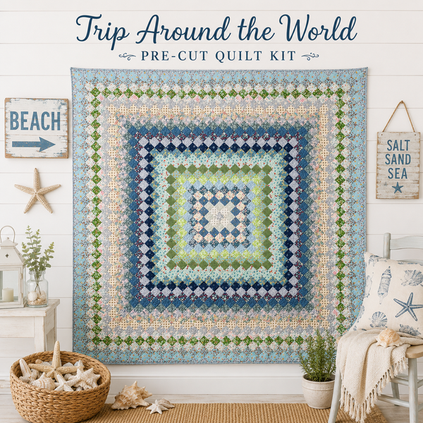 Liberty Trip Around the World Pre-Cut Kit - Blues/Greens/Teals