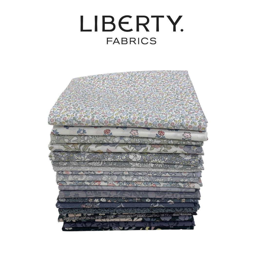 Liberty Curated 20pce Fat Eighth Bundle - Greys