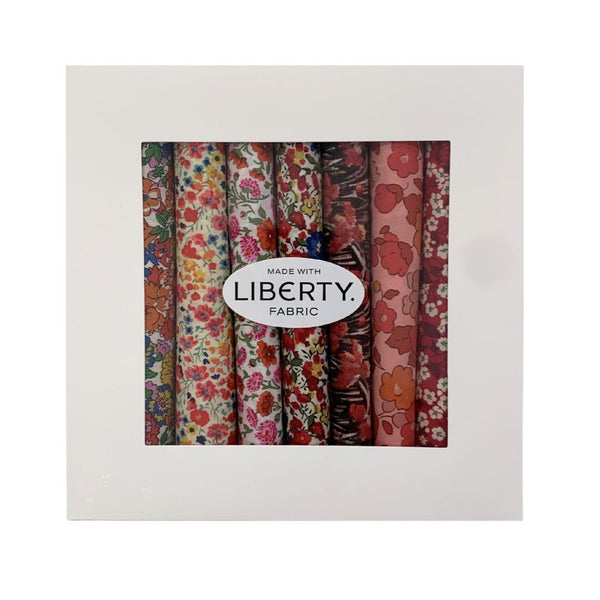 Liberty Tana Lawn 10pc Fat Eighth Box - Ruby Red