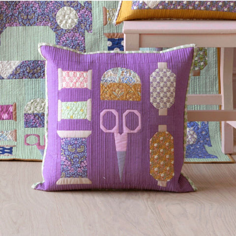 Make do and Mend Pillow Kit - Eggplant