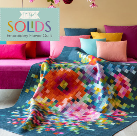 Embroidery Flower Pre-Cut Quilt Kit