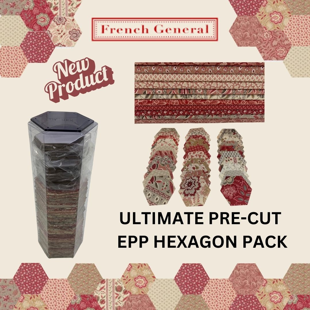 600pce French General Ultimate EPP Hexagon Pre-Cut Kit