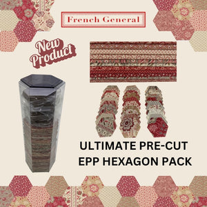 600pce French General Ultimate EPP Hexagon Pre-Cut Kit