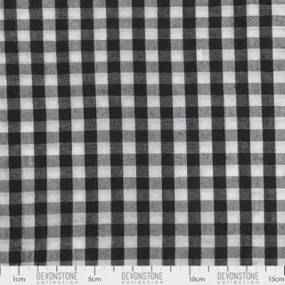 Devonstone 1/4" Gingham 25cm - Black DV2912