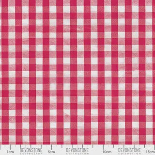 Devonstone 1/4" Gingham 25cm - Hot Pink DV2901