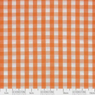 Devonstone 1/4" Gingham 25cm - Orange DV2903