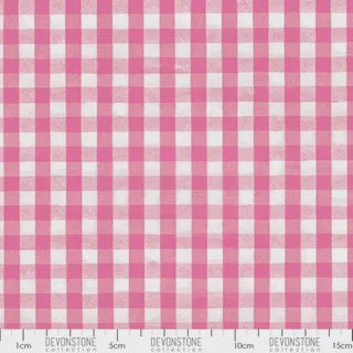 Devonstone 1/4" Gingham 25cm - Pink DV2902