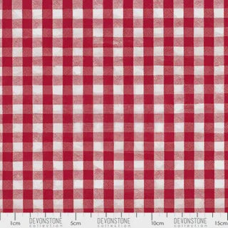 Devonstone 1/4" Gingham 25cm - Red DV2900