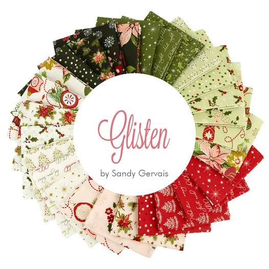 Riley Blake Glisten 40pc Rolie Polie (SAVE 60% - 3 ONLY)