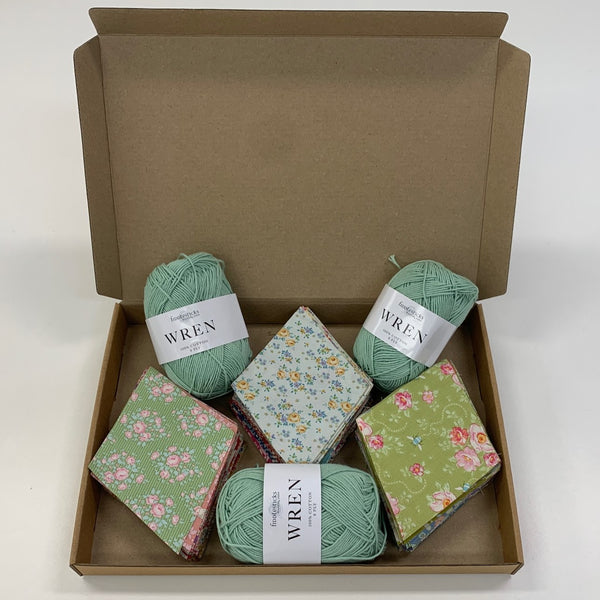 High Tea with Tilda Pre Cut Kit with Sage Yarn