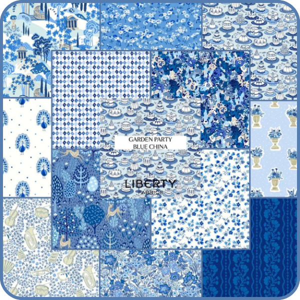 Liberty Garden Party Blue China Fat Quarter Bundle