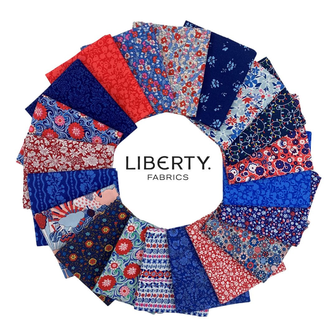 Liberty Curated 20pce Fat Quarter Bundle - Blues & Reds