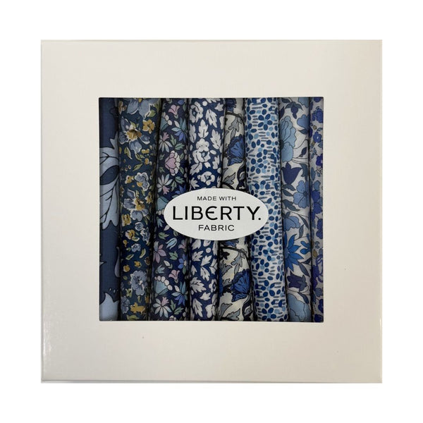 Liberty Tana Lawn 10pc Fat Eighth Box - Marine Blues