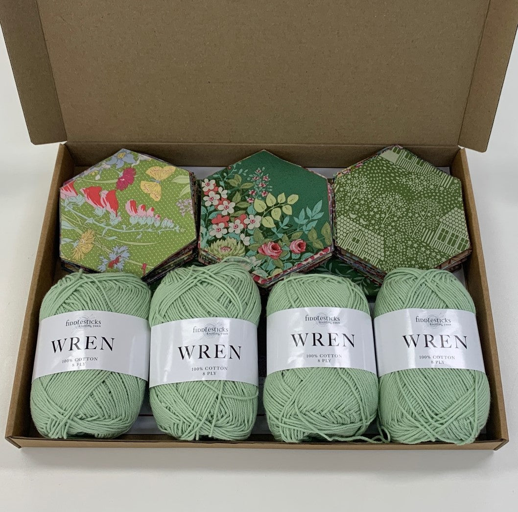 Joanna's Hexie Garden Quilt Kit - Mint