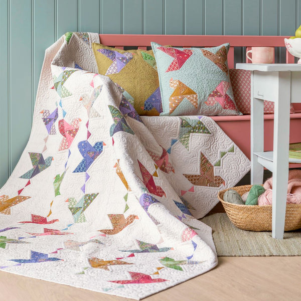 Tilda Paperbird Quilt Kit - Putty White