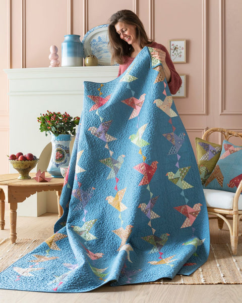 Tilda Paperbird Quilt Kit - Prussian