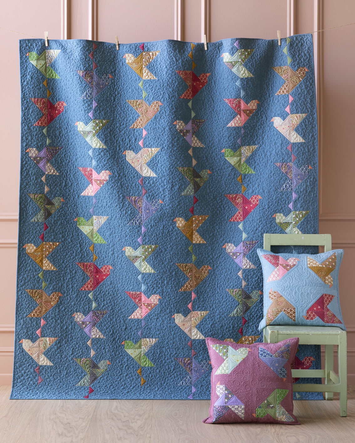 Tilda Paperbird Quilt Kit - Prussian