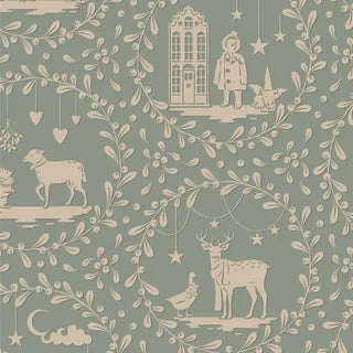 Tilda Merry Little Christmas - Paperscenes Duck Egg 25cm