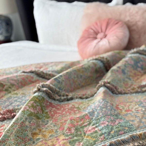 Ruffle My Feathers Pre-Cut Quilt Kit with Blue Dots (PRE-ORDER SHIPPING FEBRUARY 9th)