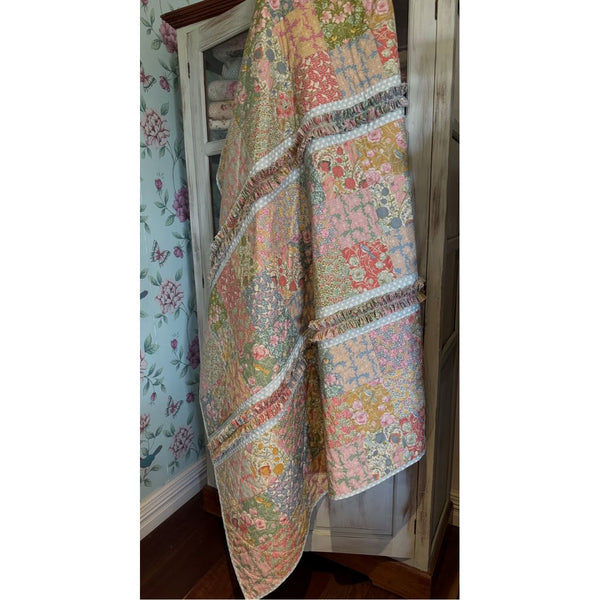 Ruffle My Feathers Pre-Cut Quilt Kit with Pink Dots (PRE-ORDER SHIPPING FEBRUARY 9th)