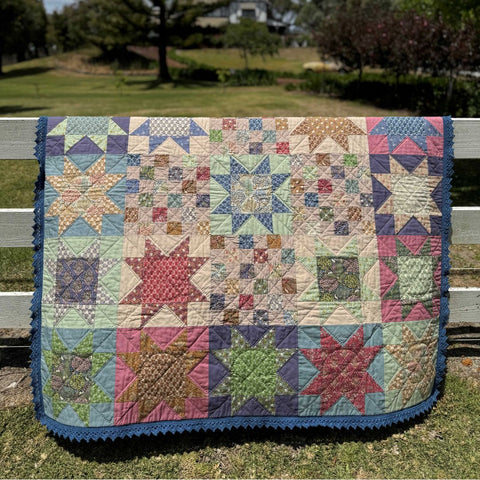 Sanctuary Stars Quilt Kit without Crocheted Edge