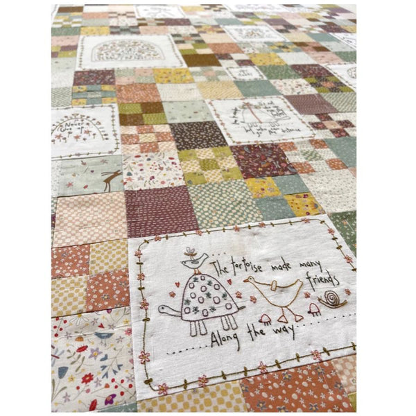 Anni Downs Slow & Steady Quilt Kit with Stitchery Panel