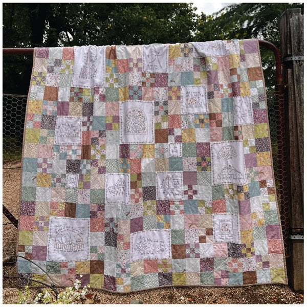 Anni Downs Slow & Steady Quilt Kit with Stitchery Panel