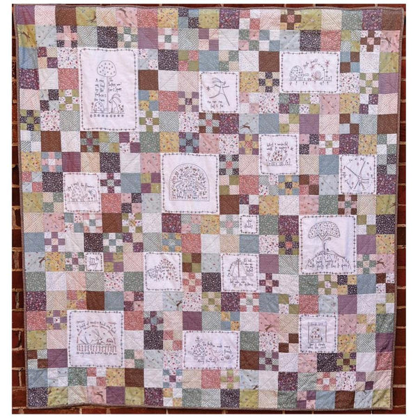 Anni Downs Slow & Steady Quilt Kit with Pre-Printed Panel - Mint