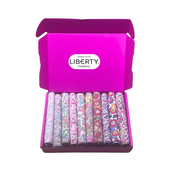 Liberty Tana Lawn 10pc Fat Quarter Box - Flamingo Pink