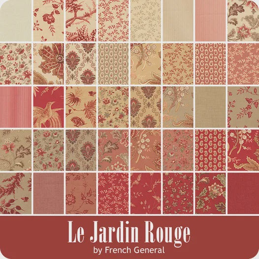 French General Le Jardin Rouge 40pc Fat 1/4 Bundle