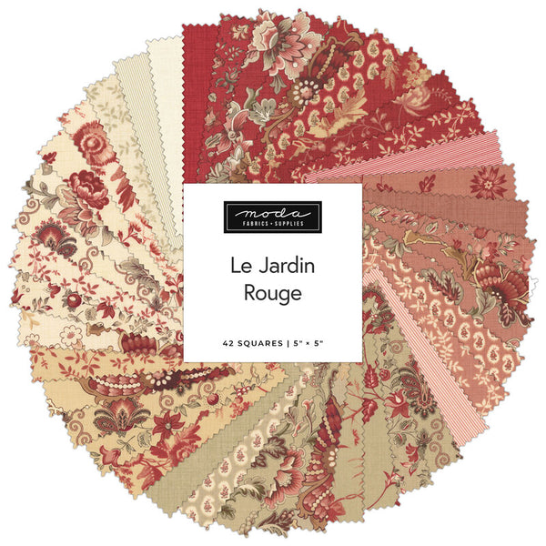 French General Le Jardin Rouge 40pc Fat 1/4 Bundle