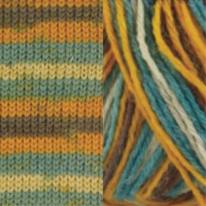 Fiddlesticks Harlequin Sock Yarn - Turquoise