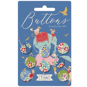 Tilda Jubilee Farm Flower Buttons 16mm