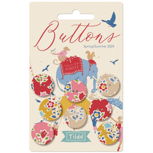 Tilda Jubilee Farm Flower Buttons 18mm