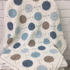 Bonnie Blue Crochet Blanket Kit