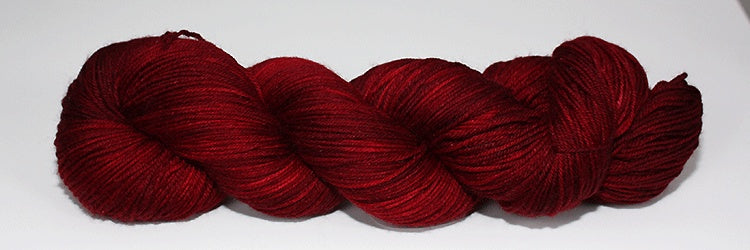 Fiori Hand Dyed Sock Yarn - Dark Ruby