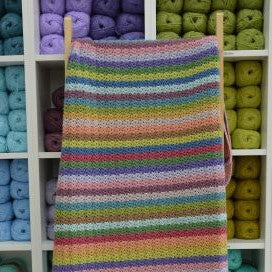 Attic24 Hydrangea Crochet Stripe Blanket Kit